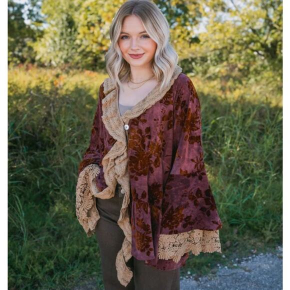 Jaded Gypsy Jackets & Blazers - NWT Jaded Gypsy Crushed Petals Jacket One Size